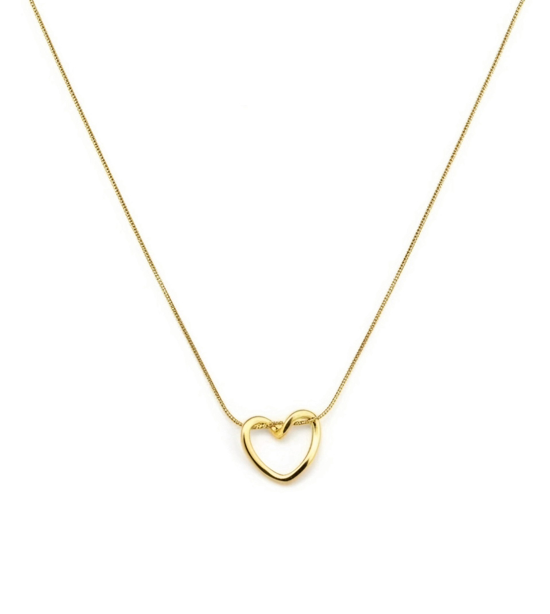 Hollow Heart Slide Necklace